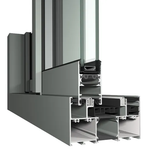 Cut-away of the SlimPatio 68 profile